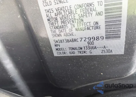 2024 Nissan Rogue Sv из США, поврежденный, VIN 5N1BT3BA8RC729989